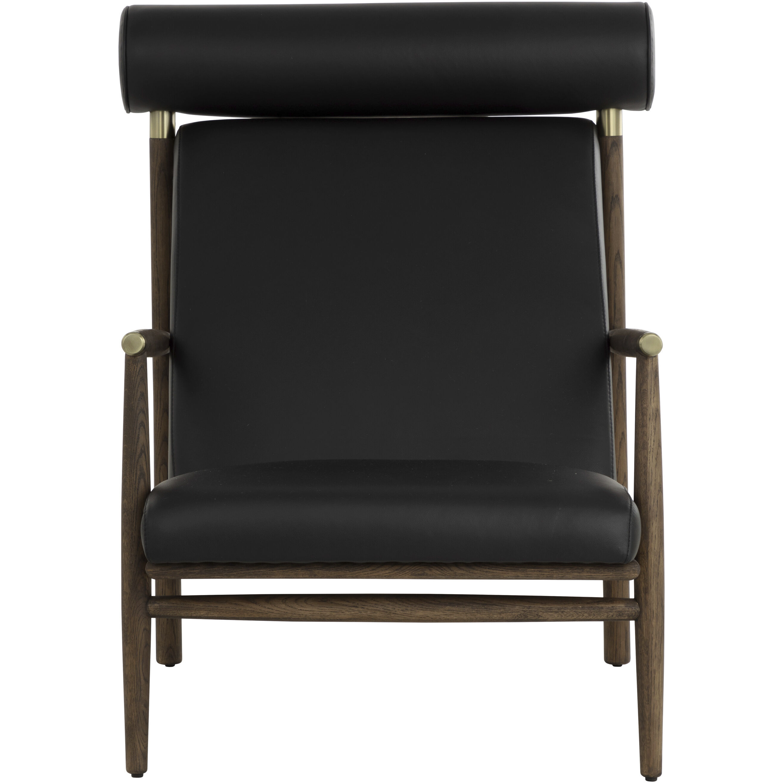 Biko Black Leather Lounge Chair